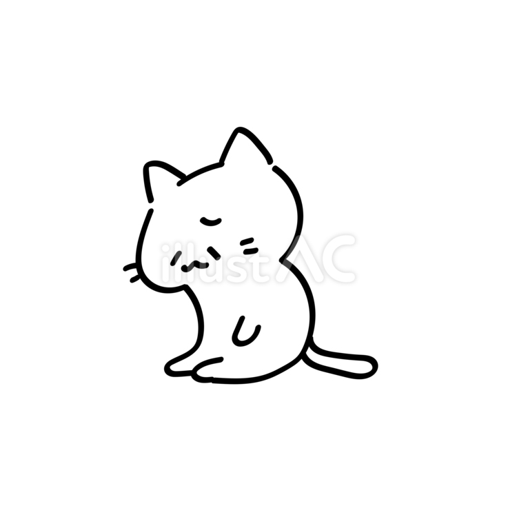 やる気が出ない猫 猫,キャラクター,かわいいのイラスト素材