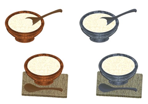 甘酒 甘酒,甘粥,米,麹,お椀,スプーン,食器,掬う,軽食,間食のイラスト素材
