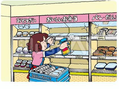 コンビニの品出し模様