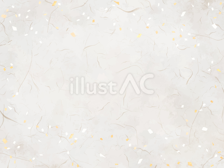 和紙テクスチャ（白の雲竜紙・金箔） 和紙,雲竜紙,雲龍紙のイラスト素材