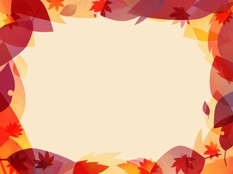 秋色フレーム06(紅葉) 秋色フレーム06(紅葉) 秋,フレーム,紅葉,もみじ,楓,水彩,おしゃれ,綺麗,手描き,ベクターのイラスト素材