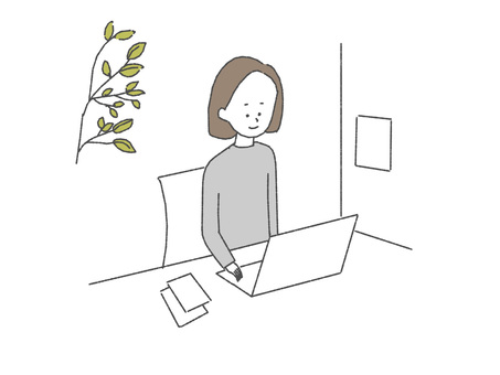 woman working in the office, , JPG, PNG and AI