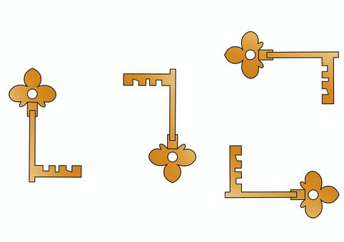 カギカッコ カギカッコ,縦書き,横書き,鍵,金色のイラスト素材