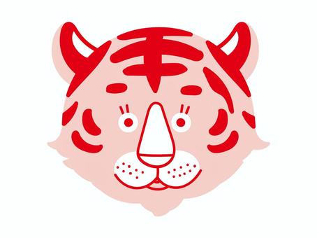 かわいいとらのアイコンイラスト_顔正面 かわいいとらのアイコンイラスト_顔正面 トラ,寅,とらのイラスト素材