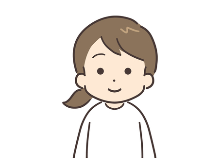 笑顔で正面を向いている若い女性 女性,笑顔,女,主婦,人物,人,若い,20代,30代,大人のイラスト素材