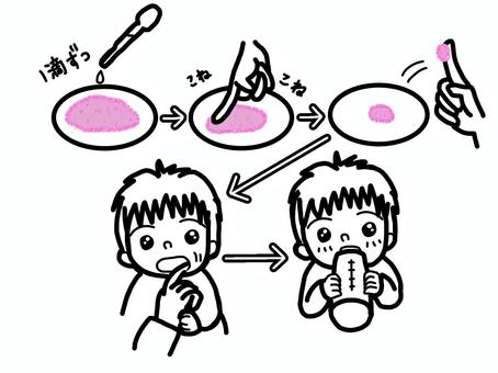 お薬団子の作り方 小児,赤ちゃん,子供,薬,飲ませる,薬剤師,説明,薬局,病院,医療従事者のイラスト素材
