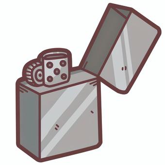 ライターかわいいデフォルメイラスト ライター,シルバー,オイルライター,着火,喫煙具,使い捨て,ガス注入式,炎,ガス,工業製品のイラスト素材