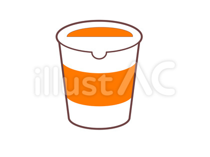 カップラーメンのイラスト(線あり)