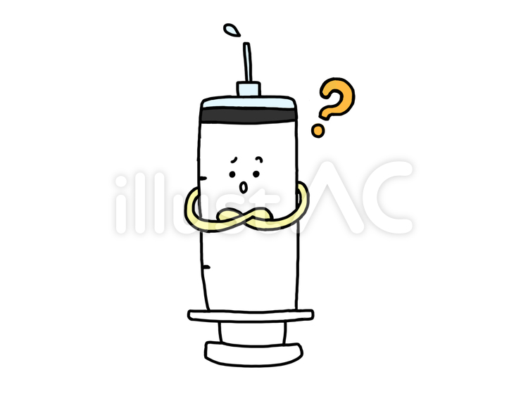 注射器 キャラ,看護,医療のイラスト素材