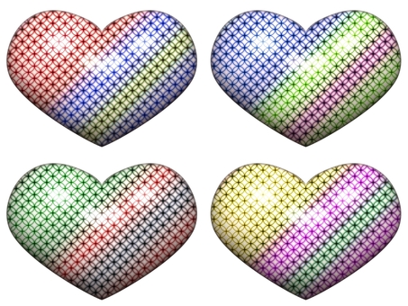 七宝模様のハ−ト