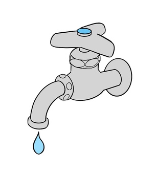 蛇口っち 蛇口,水,水道,水道管,水滴,洗面所,節水のイラスト素材