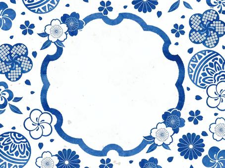 Illustration, maniglia di fiori, acquerello, stile giapponese, 