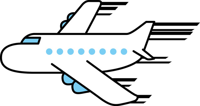 飛行機スピード　 飛行機,スピード,速い,旅客機,運行,空港,移動,飛ぶ,デフォルメのイラスト素材
