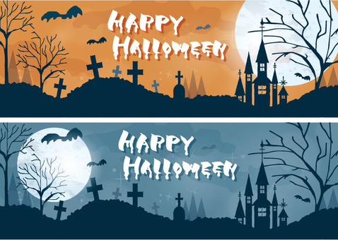 Halloween banner set, , JPG, PNG and AI