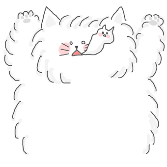 魂が抜けたねこちゃん♪ かわいい,気絶,ショック,衝撃,おどろく,びっくり,白目,魂,ねこ,どうぶつのイラスト素材