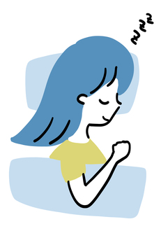 すやすやと眠る女性