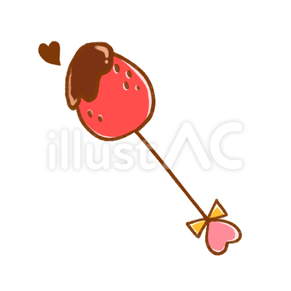 ピックをさした苺チョコ
