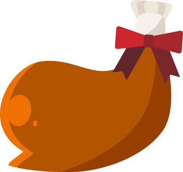 クリスマスのローストチキンのイラスト ローストチキン,鶏,チキン,肉,肉料理,クリスマス,パーティー,ディナー,グルメ,食べ物のイラスト素材