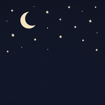 三日月が浮かぶシンプルな星空背景 星空,夜空,月,三日月,濃紺,ネイビー,背景,おやすみ,睡眠,静かのイラスト素材