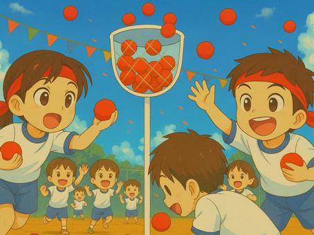 運動会球入れ