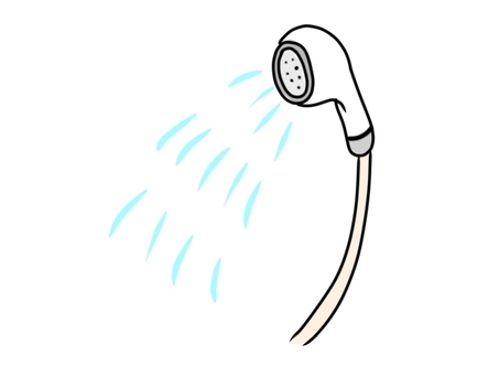 Illustration, douchette, douche, simple, 
