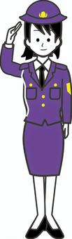 Illustration, a policeman, policewoman, female, 