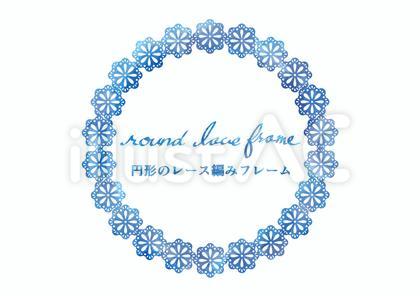 円形のレース編みフレーム