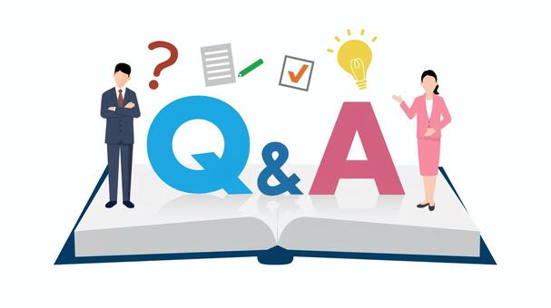 QandAのサムネイルイメージ faq,クエスチョン,お悩み,悩み,質問,解決,考える,チェックリスト,困る,悩むのイラスト素材