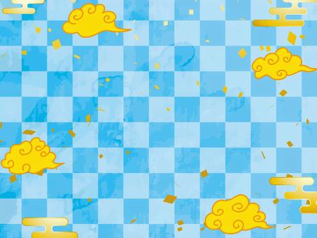 正月和風和柄年賀状 年賀状,和柄,和風,正月,可愛い,美しい,ベクター,紙吹雪,パーティー,お祝いのイラスト素材