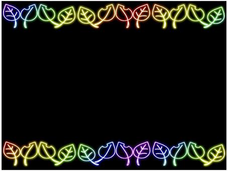 葉っぱのフレ−ム　ネオン