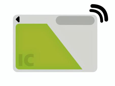 ICカード / 緑 icカード,ic,磁気カード,電子マネー,交通系カード,交通系ic,公共交通機関,電車,私鉄,地下鉄のイラスト素材