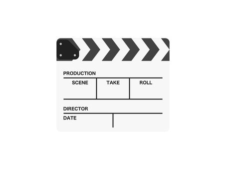 カチンコアイコン カチンコ,撮影,アイコン,映画,マーク,パーツ,シンボル,小道具,シンプル,フラットのイラスト素材
