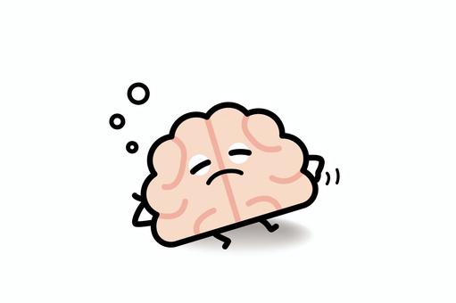 脳みそさん★ゴロゴロする 脳みそ,飽きる,ゴロゴロ,脳,寝る,ごろ寝のイラスト素材