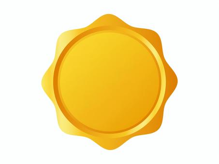 シンプルなメダルのイラスト 金貨,ゴールド,メダル,お金,記号,金,エンブレム,賞,受賞,アワードのイラスト素材
