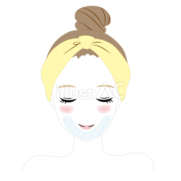 Uゾーン 美容,女性,イラストのイラスト素材