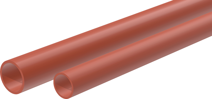 HTパイプ 化学製品,配管,パイプ,htパイプ,プラスチック,円筒形,赤茶色,蛍光色,3dcg,立体のイラスト素材