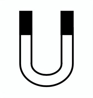 磁石(白黒) 磁石(白黒) 磁石,マグネット,磁力,磁界,u字型磁石,理科,学校,教材,科学,実験のイラスト素材
