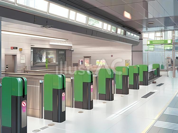 改札  2 駅,改札,自動のイラスト素材