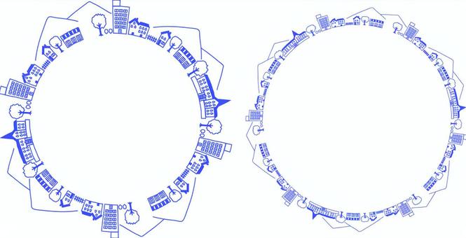 城鎮 建築 房屋 樹 風景 粗糙, JPG, PNG 和 AI 城鎮 建築 房屋 樹 風景 粗糙, 建築, 風景, 框架, JPG, PNG 和 AI