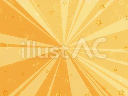 発泡系でクールな集中線背景 オレンジ