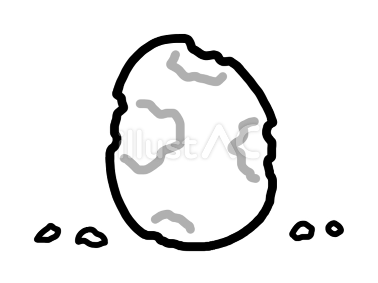 殻剥き大失敗 ゆで卵,殻,剥くのイラスト素材