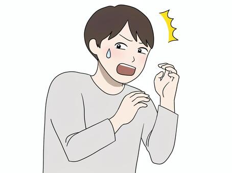 不意打ちに驚く男性 ぎょっ,びっくり,うわっ,急に,突然,飛び出す,飛び出してくる,ドッキリ,衝撃,唐突のイラスト素材