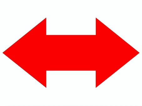 矢印　両矢印　赤 矢印,両方向,赤,両矢印,アロー,記号,図形,向き,指摘,反復のイラスト素材