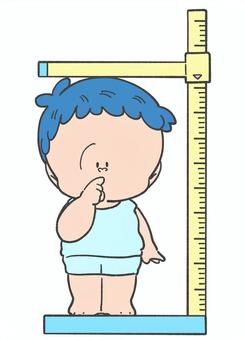 身体測定の手描きイラスト2 身体測定の手描きイラスト2 発育測定,身長,身体測定,検診,子ども,幼児,小学生,保育園,幼稚園,療育園のイラスト素材