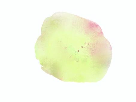 黄色とピンクの淡い水彩絵具の雫＿おしゃれ 絵具,水彩絵具,水彩,フレーム,枠,装飾,雫,にじみ,おしゃれ,手書きのイラスト素材