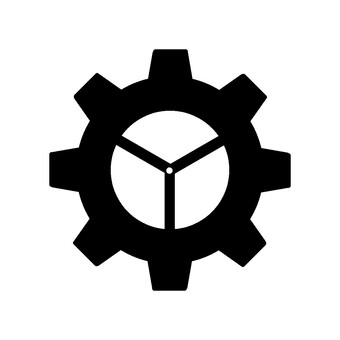 歯車のシルエット 歯車,機械,回る,精密機器,工場,シルエット,シンプル,シンボル,マークのイラスト素材