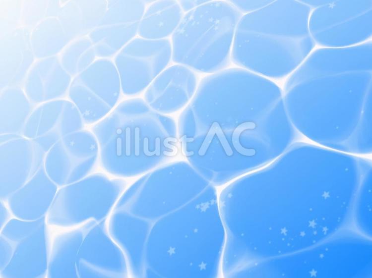 星の見える水面 水面,海,プールのイラスト素材