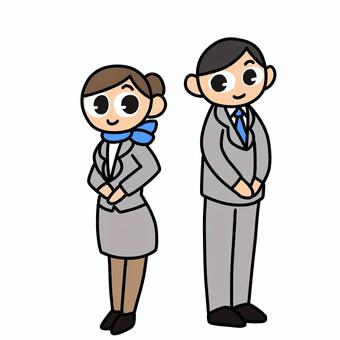 空港職員 空港,職員,男性,女性,仕事,制服,航空,空港スタッフのイラスト素材