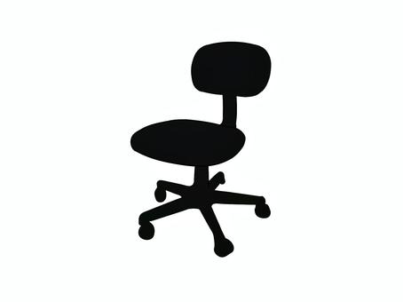 キャスター付きオフィスチェア オフィスチェア,キャスター,椅子,シルエット,家具,座る,勉強,仕事のイラスト素材