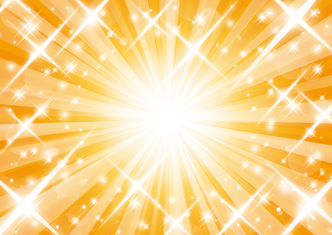 ポップでキラキラした集中線の背景